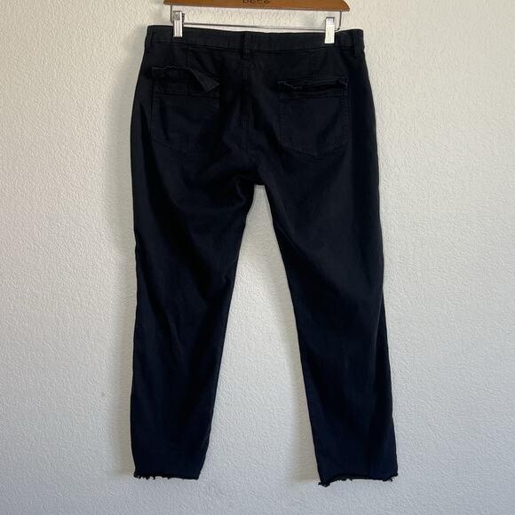 Frank & Eileen Blackstone utility pants Size 8 Washed Black Raw Hem Crop R11 - Picture 7 of 10